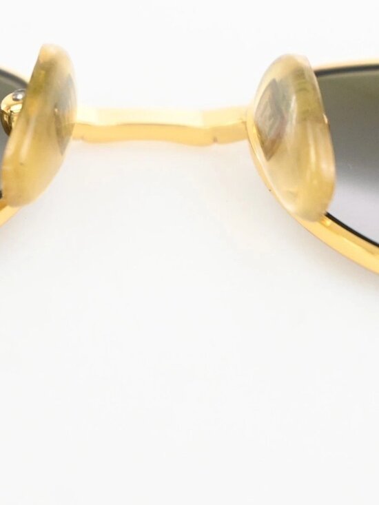 FENDI FF Logos Sunglasses Eye Wear Plastic Metal Brown Italy main image 7